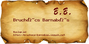 Bruchács Barnabás névjegykártya